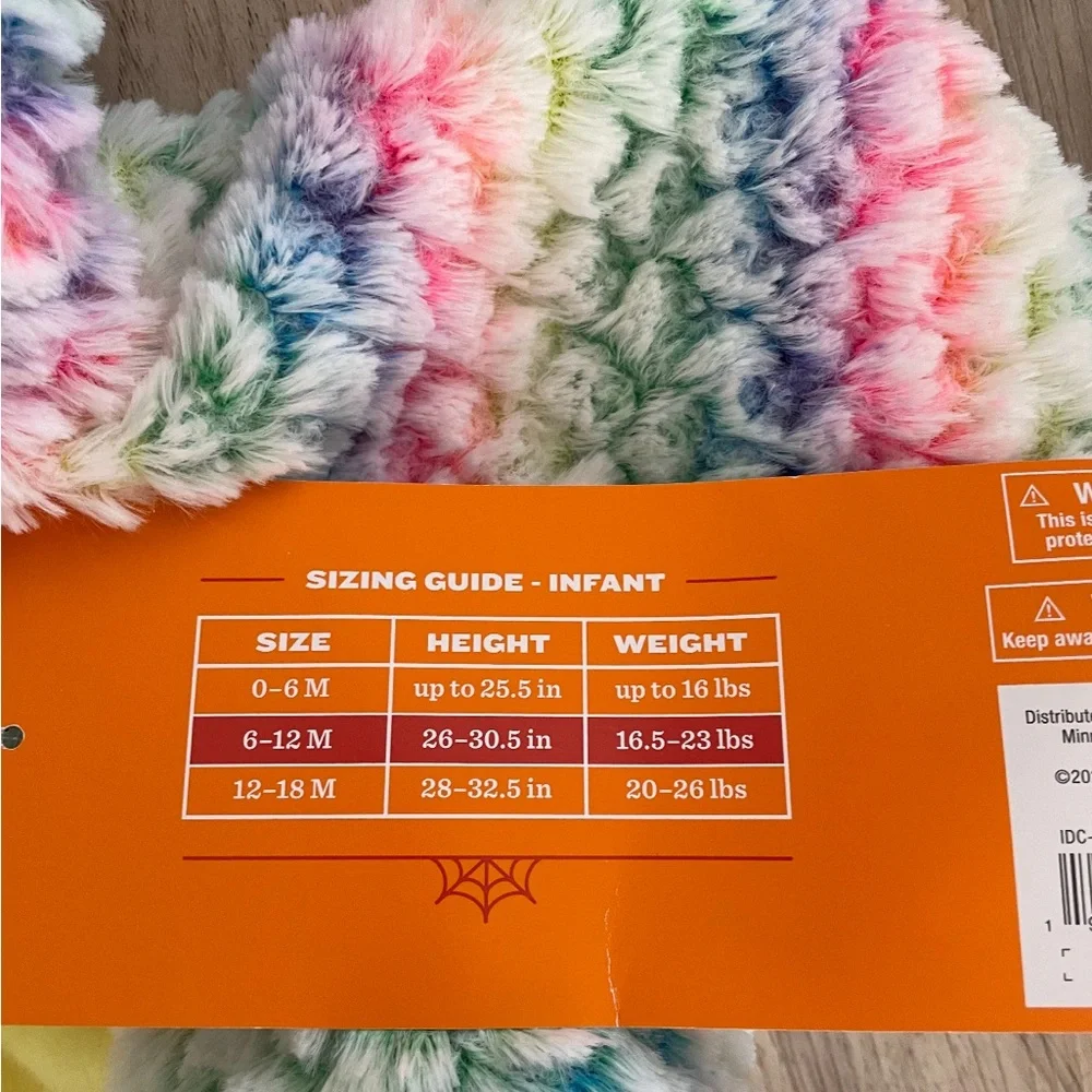 Hyde and Eek infant ostrich costume colorful cozy age 6-12 months